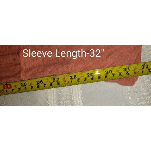 We The Free People Top Womens S Coral Lagenlook Linen Blend Oversized Tshirt - Picture 16 of 16